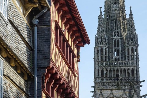Half-timbered houses in the Rue Kereon
