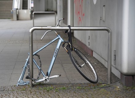 Remainder of a bicycle secured with two locks