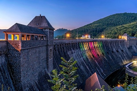 Dam in the evening light