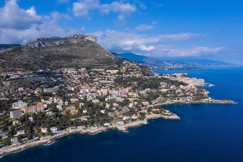 Aerial view of the coast of Cap d'Ail