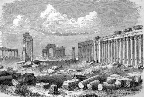 The ruins of Palmyra in 300