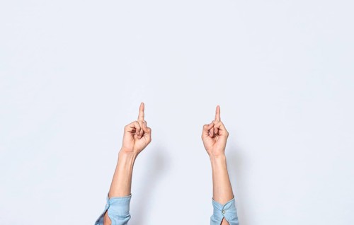 Hands counting one