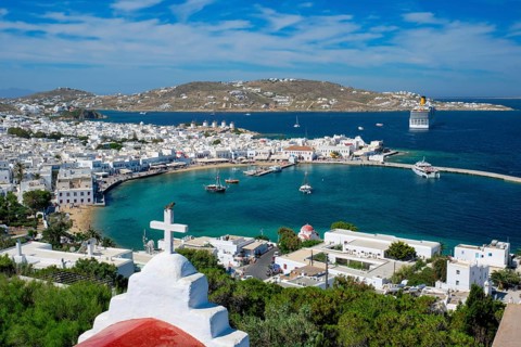 View of Mykonos town
