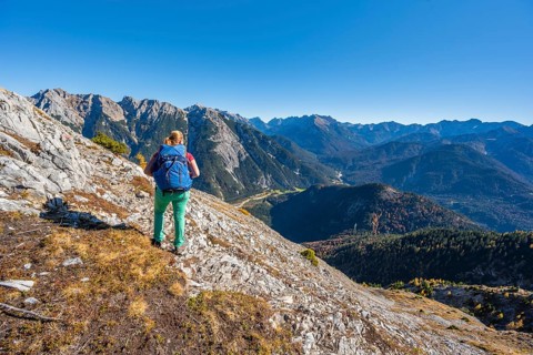 Hiker on a hiking trail
