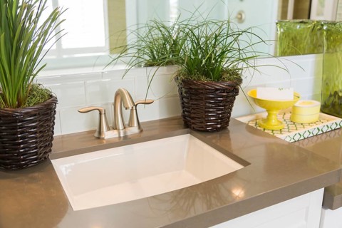 Beautiful new modern bathroom sink