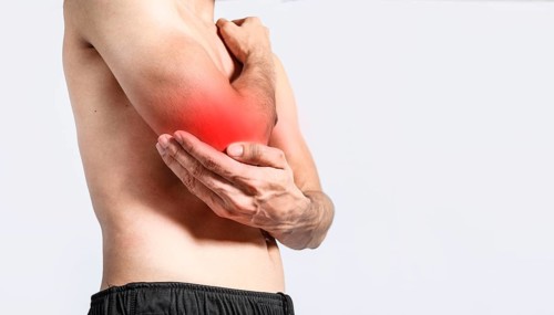 Person with elbow pain
