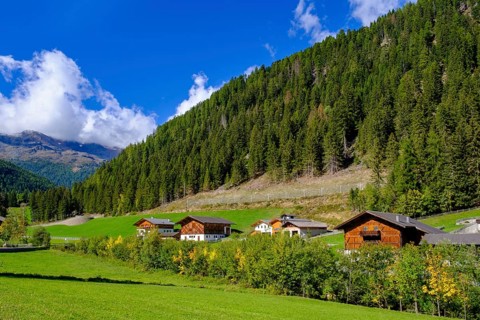Mountain farms near St. Gertraud