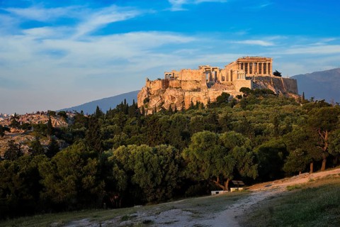 Famous greek tourist landmark