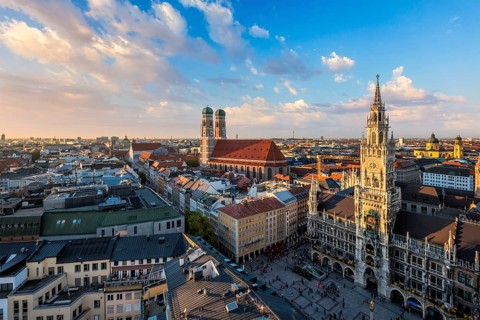 Aerial view of Munich