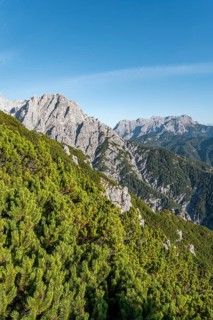 View of mountain landscape with peak Westliches Geiselhorn