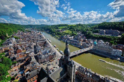 Aerial view of Dinant town