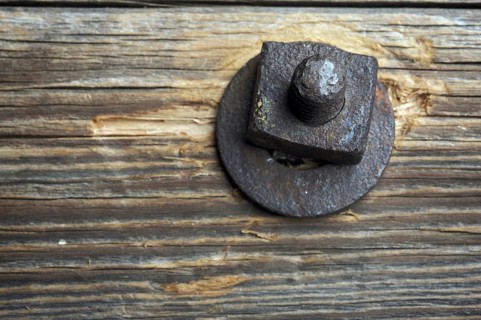 Antique rusty bolt