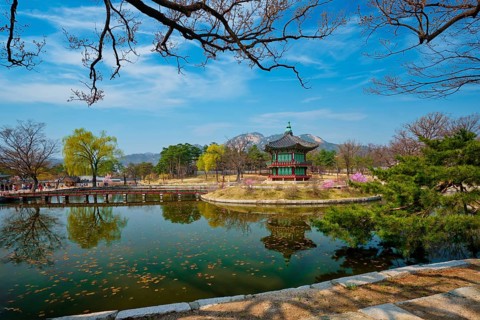 Hyangwonjeong Pavilion in Gyeongbokgung Palace