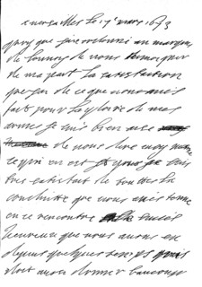 Letter from King Louis XIV to Marshal Turenne