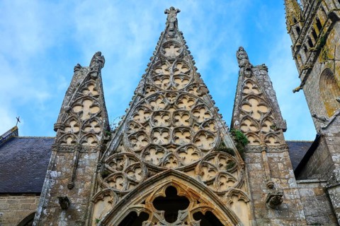 Notre-Dame-de-Roscudon church in the Flamboyant Gothic style