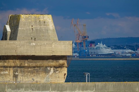 Former U-boat repair yard Brest of the German Kriegsmarine from 1940 to 1944
