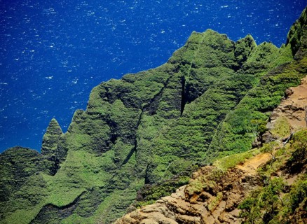 Na Pali Coast Coastal scenery Waimea Canyon Kauai County Hawaii USA