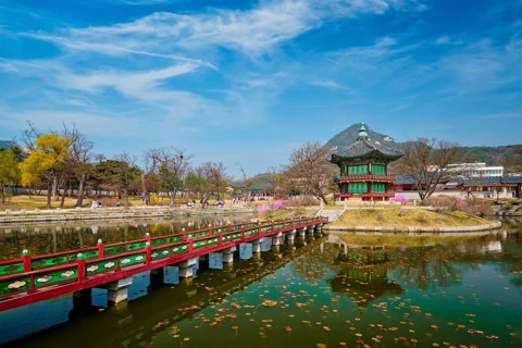 Hyangwonjeong Pavilion in Gyeongbokgung Palace