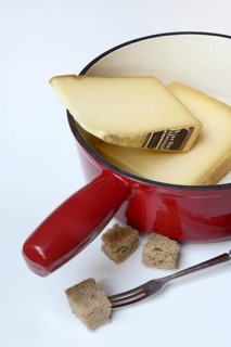 Ingredients for cheese fondue