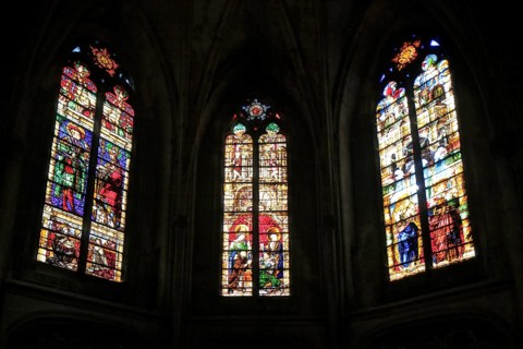 Leaded glass window