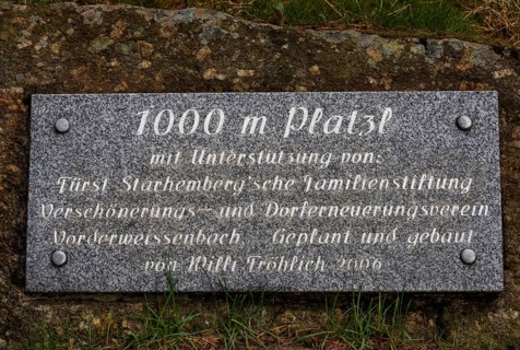 1000 m square on the Sternstei circular trail