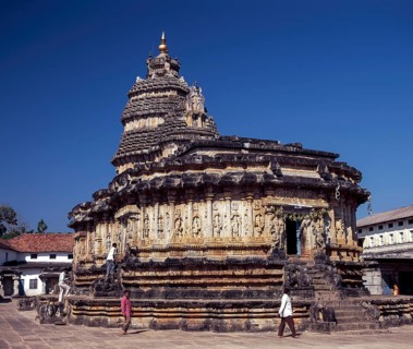 The Vidyasankara Temple in Sringeri. It has 12 Zodiac Pillars