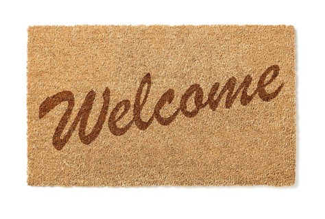Welcome mat isolated on A white background