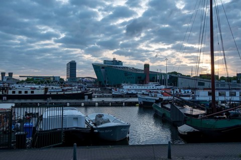 Nemo Maritime Museum at sunrise