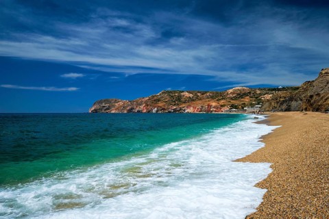 Greek beach in Greece view