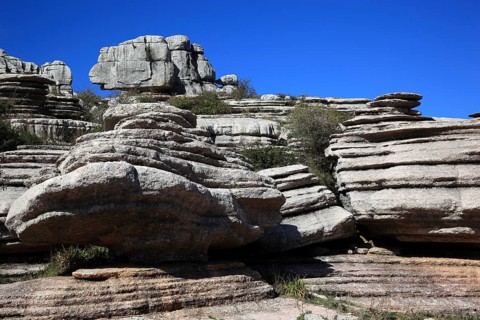 Bizarre rock formations in El Torca National Park