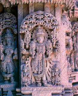 A skilfully carved image of vishnu in Prasanna Chennakeshava Temple
