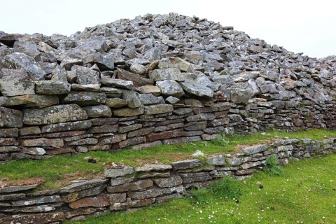 Cairns of Camster are located in Caithness in the Scottish Highlands north of Lybster and consist of the round and the long cairn