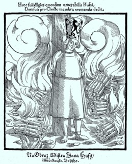 Jan Hus auf dem Scheiterhaufen