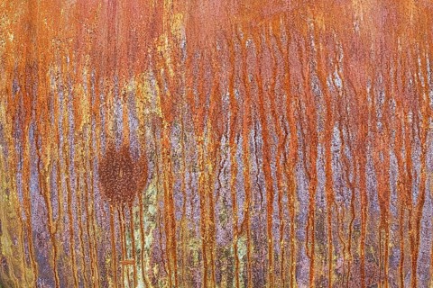 Iron sheet with rust patina