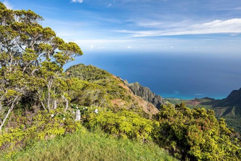 Blick vom Kalalau Lookout ins Kalalau Valley