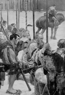 Landsknecht vor einer Schlacht