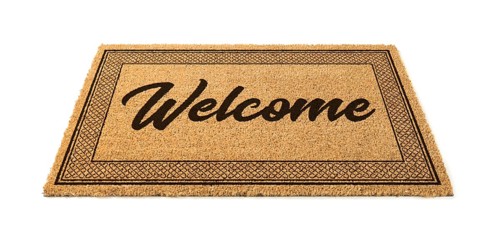 Welcome mat isolated on A white background