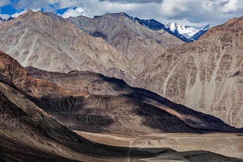 View of Himalayas mountains near Kardung La pass