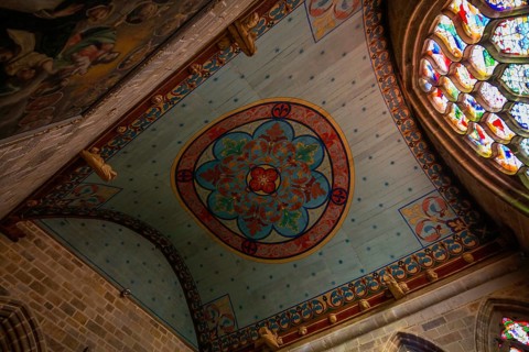 Notre-Dame-de-Roscudon church in the Flamboyant Gothic style