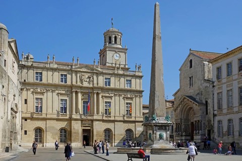 Place de la Republique with town hall Hotel de Ville