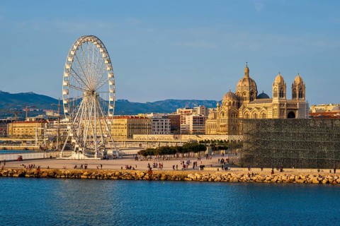 View of Grande Roue de Marseille