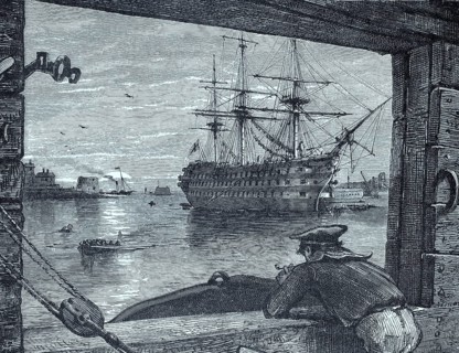 Sailor looking out over Portsmouth Harbour