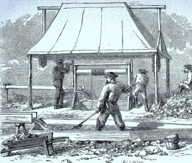 Gold miners in California