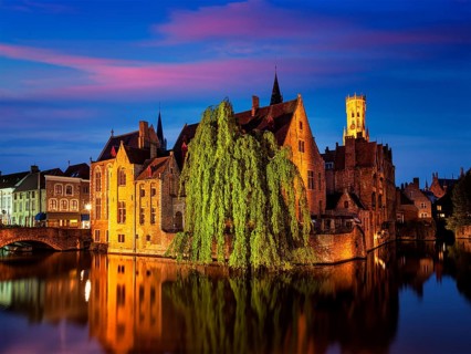 Famous view of Bruges