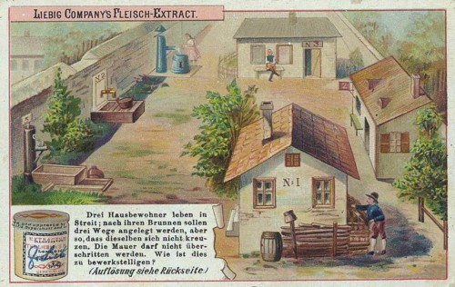 Picture series Riddle: The inhabitants of the house in dispute
