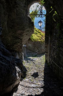Old village in the Ligurian Alps