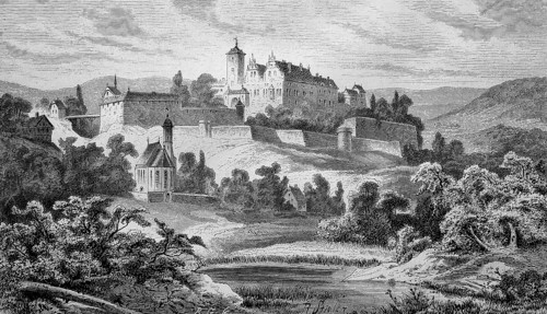 The castle of Cadolzburg in 1870