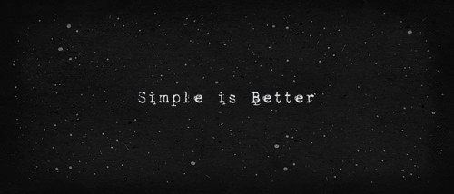 Simple is better text art illustration