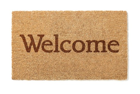 Welcome mat isolated on A white background