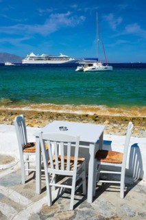 Tourist greek scene